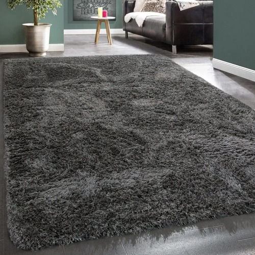 Alfombra Nórdica Gris Topo  Piel Sintet Pelo Largo 2 X 2.40 