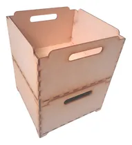 Comprar Cajones Apilables 15x15 Organizadores Mdf Laser Pack X10u.