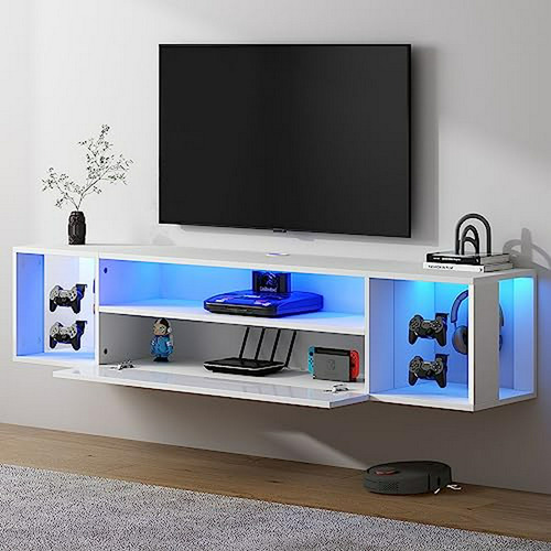 Soporte Flotante Para Tv Montado En La Pared Con Luces, Sopo