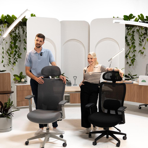 Cadeira Elements Ergonômica Escritório Astra Pro V2 Cinza