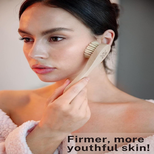 Imagen 2 de 9 de Set Cepillos Masaje Corporal Baño Cerdas Agave 100% Natural