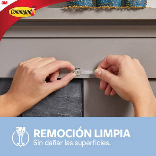 Imagen 6 de 8 de Mini Ganchos Decorativos, Transparentes, 20 Und Command
