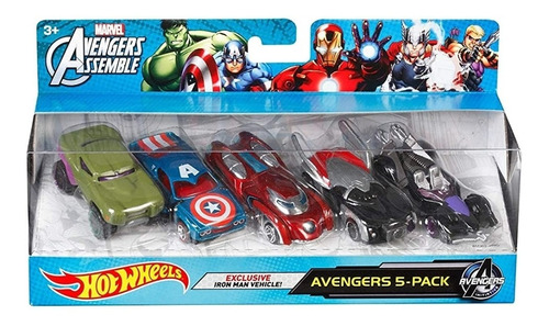 Vehículos Metálicos Hot Wheels Marvel Avengers (5-pack)