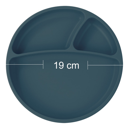 Minikoioi Portions Deep Blue Plato Silicona Premium