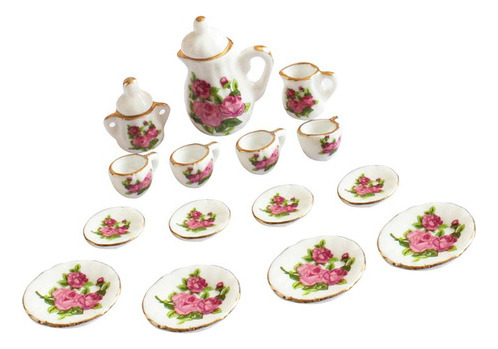 Set De Té De Porcelana Flowers [u]