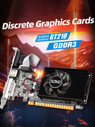 A Tarjeta Gráfica Para Juegos Gt210 1g, 64 Bits, Ddr3,