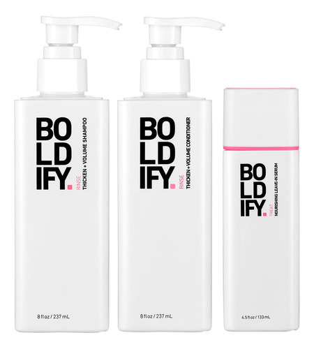 Suero + Champú + Acondicionador: Boldify Hair Health Bundle: