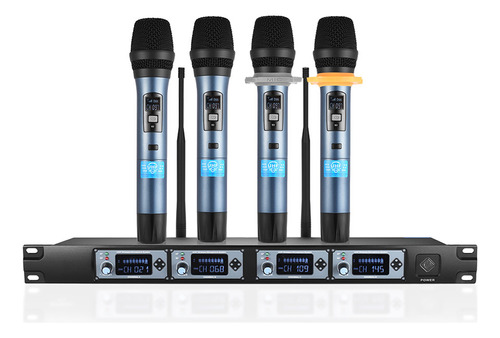 Micrófono Micrófonos Inalámbricos Uhf Professional 4d 1