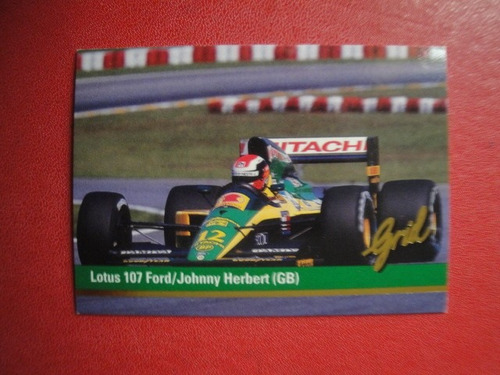 Figuritas Grid Formula 1 Año 1992 Lotus 107 - Ford  Nº13