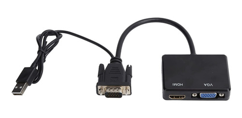 Vga Hd Multimedia Interface Splitter Adaptador Doble Plug Pc