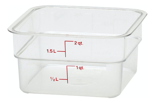 Recipiente Cuadrado Policarbonato Cambro 1,9 Litros H