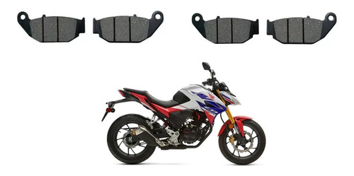 Pastillas Delanteras + Traseras Honda Cb190r