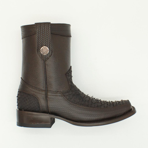 Bota + Cinto Para Hombre En Piel Orión Pitón Color Café