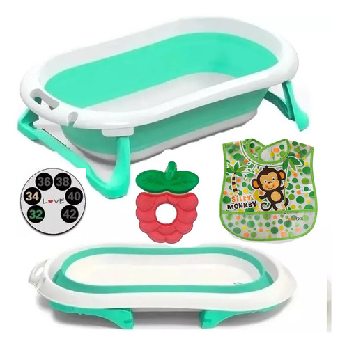 Bañera Plegable Bebe Infanti  Tapon Marca Temperatura Agua 