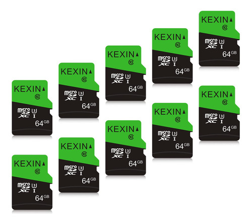 Kexin Paquete De 10 Tarjetas De Memoria Micro Sd De 64 Gb Mi