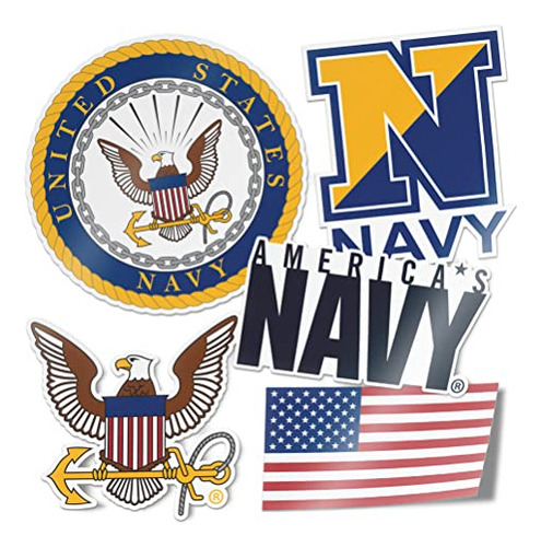 Pegatina De Emblema Del Logo  De Marina De Estados U...
