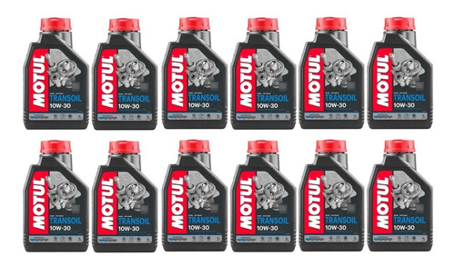 Kit 12 Unid Óleo Motul Transoil 10w30 Transmissão 1 Litro