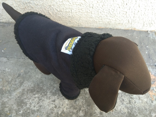 Imagen 6 de 10 de Chamarra Invierno Con Borrega Talla 5 Negra Ropa Para Perros