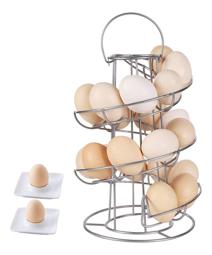 Egg Skelter Dispensador De Huevos De Metal En Espiral, Sopor