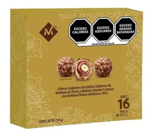 Chocolates Crujientes De Galletas Cubiertas De Avellana 216g