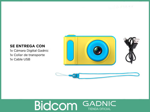 Camara Video Fotos Niños Kids Gadnic Con Juegos Colores