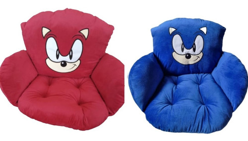 Duo 2 Sonic Sillon De Peluche Infantil Sofa Acolchonado