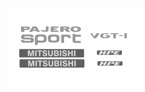 Kit Adesivos Pajero Sport 2009 Vgt-i Hpe Resinado Pj013 Fgc