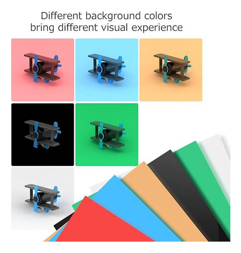 Caja de fotos con fondo de 6 colores, 30 cm, LED redonda Puluz,