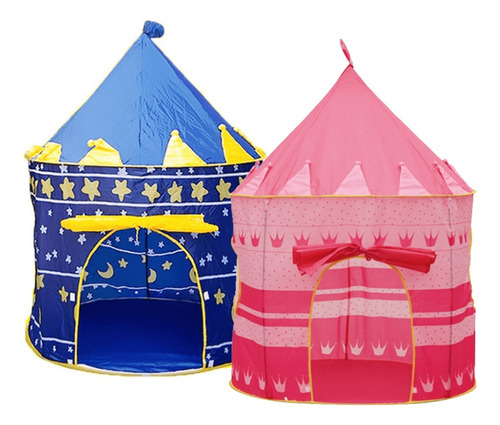 Tienda Niños Niñas Carpa Castillo Casita Portátil Rosado Azu