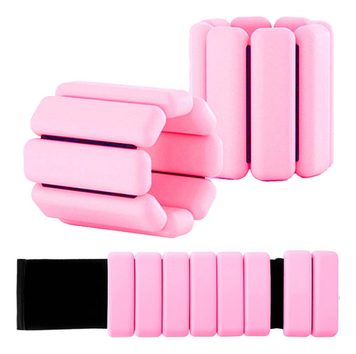 Tobillera Y Muñequera Pesas Silicona 1 Kg Para Ejercicio Ros