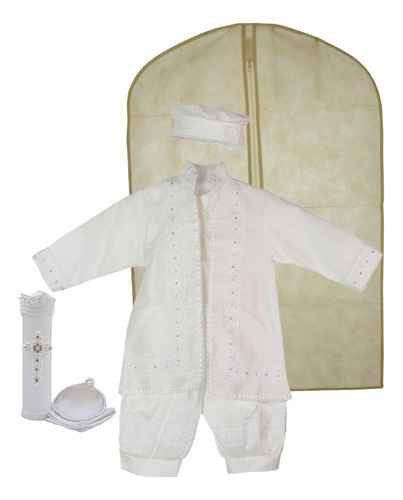 Ropon Bautizo Niño + Kit Vela Traje Bautizo Niño Alberto