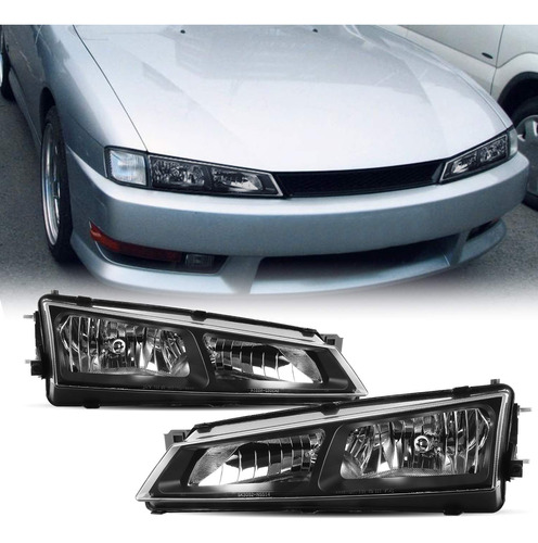 Para Nissan Silvia Kouki Bisel Negro Jdm Juego Faro