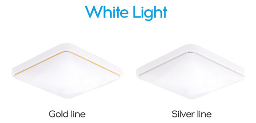 Lámpara Techo Led Cuadrada Ac220-v Blanca Cocina Balcón Porc