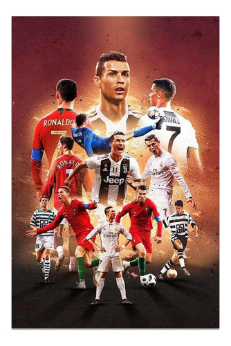 Póster Zebe Cristiano Ronaldo Cr7 Soccer 30 X 45 Cm/40 X 60
