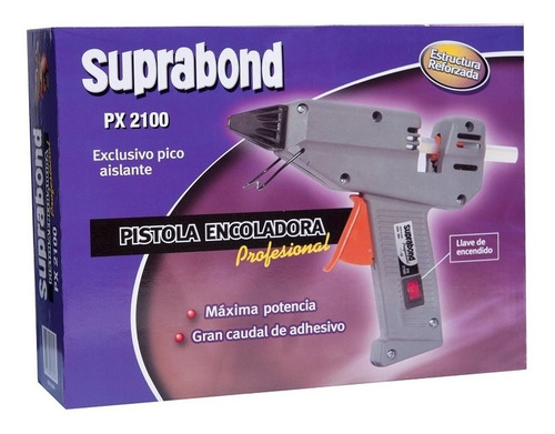 Imagen 2 de 4 de Pistola Suprabond Px 2100 + Barras Ultrantransparentes 500g