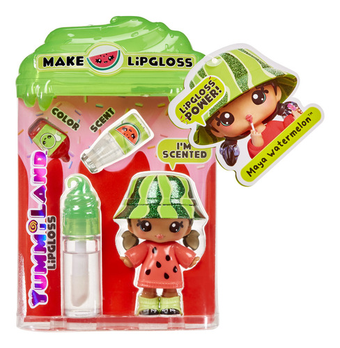 Brilho labial de boneca de melancia Yummiland Maya /H
