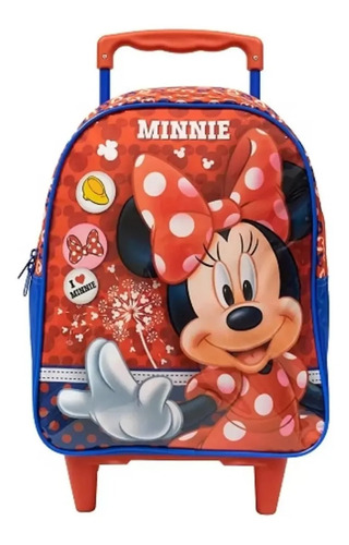 Mochila C/ Carrinho Minnie Vermelha 16 Xeryus 10540