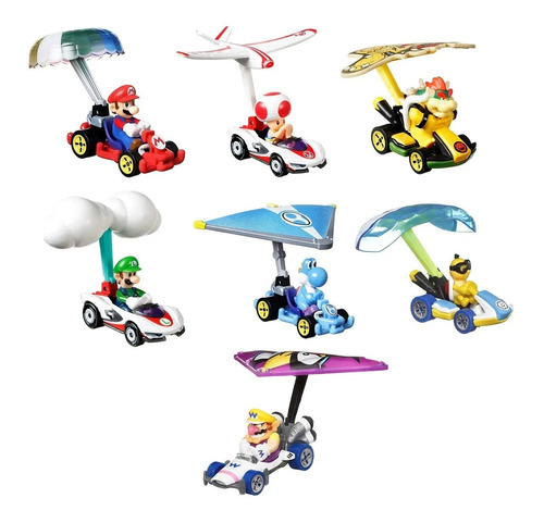 Hot Wheels Auto Mario Kart Con Glider Gvd30 Febo