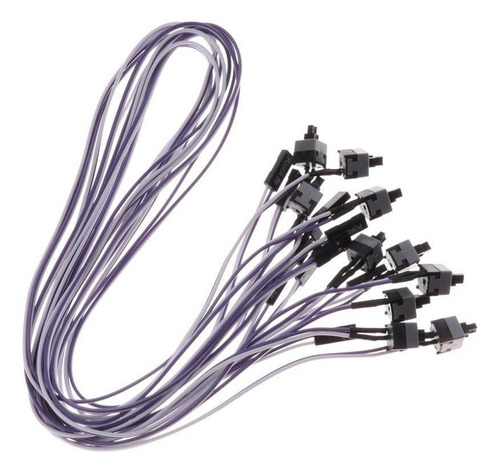 10pcs 2pin Cable De Alimentación De Escritorio Con Botón