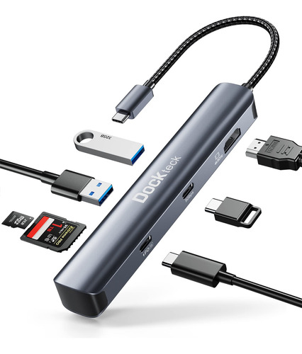 Dockteck Adaptador Multipuerto Usb C Hub Para Macbook Air Pr