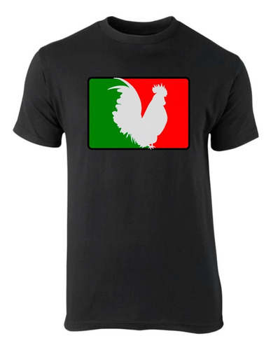 Playera Gallito Kikiriki!  Verde, Blanco Y Rojo.