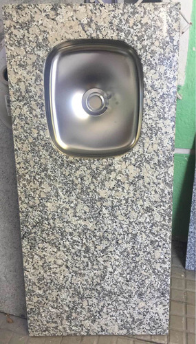 Imagen 8 de 9 de Mesada De Cocina En Mármol O Granito 1x55 Con Pileta