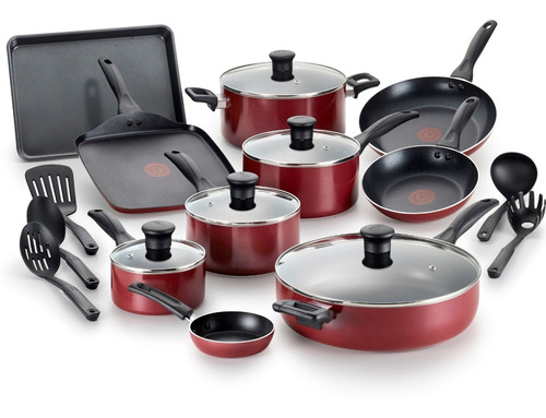 Set X 20 Piezas Batería De Cocina T-fal, Antiadherente,