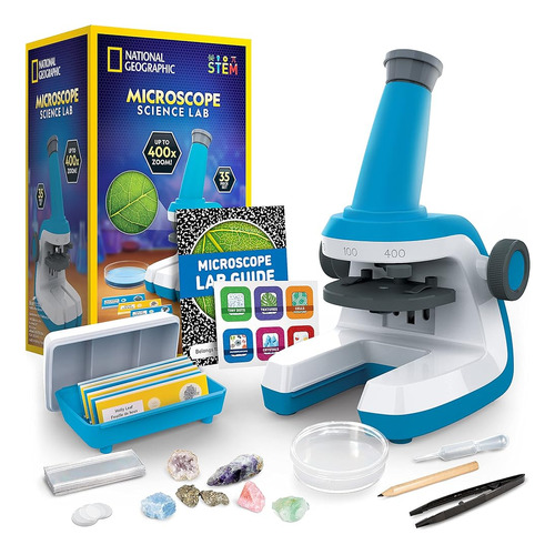 Microscopio National Geographic Para Niños - Kit Stem Con Un