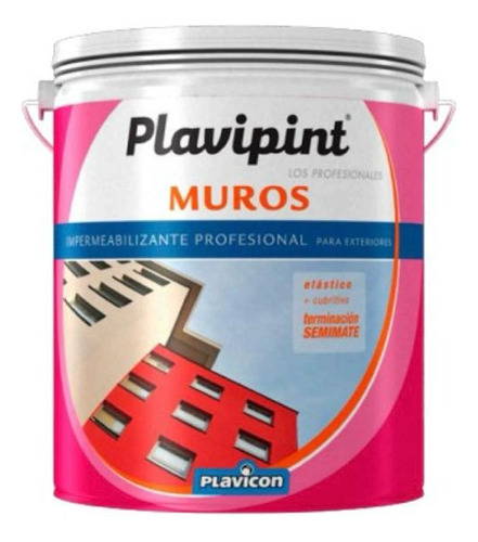 Pintura Impermeabilizante Exterior Muros Plavipint 4 L