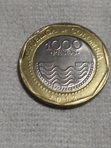 Moneda De 1000 Pesos Año 2012 Falsa Con Giro