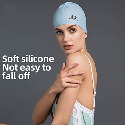 Gorro De Natación De Silicona Para Cabello Largo Y Cabello C
