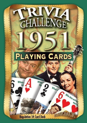 Flickback Media 1951 Trivia Playing Cards