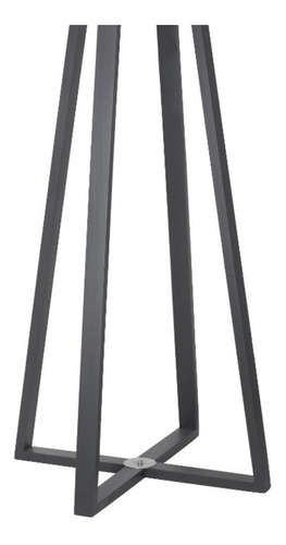 Imagen 2 de 3 de Lampara De Pie En Cruz Madera Paraiso Negro Cod 1183 Carilux