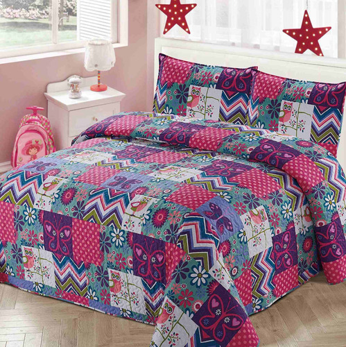 Better Home Style Purple Blue White And Pink Kids / Girls Co